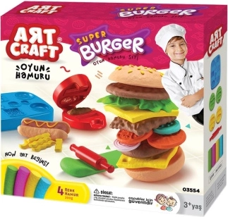 Kit de loisirs créatifs pour modeler un hamburger 200 g