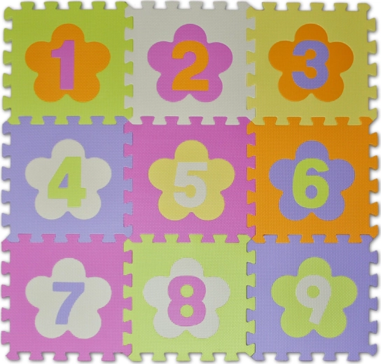 Puzzle en mousse chiffres 28 × 28 cm – tapis de jeu pour enfants