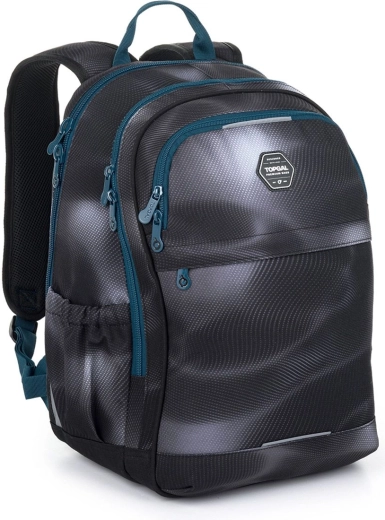 Sac à dos étudiant Topgal RUBI bleu foncé chiné bleu