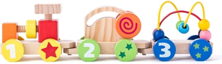 Train sensoriel en bois