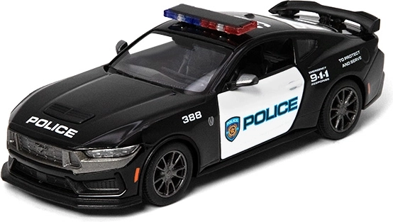 Modèle métallique Ford Mustang Dark Horse 2024 édition police 1:43, noir