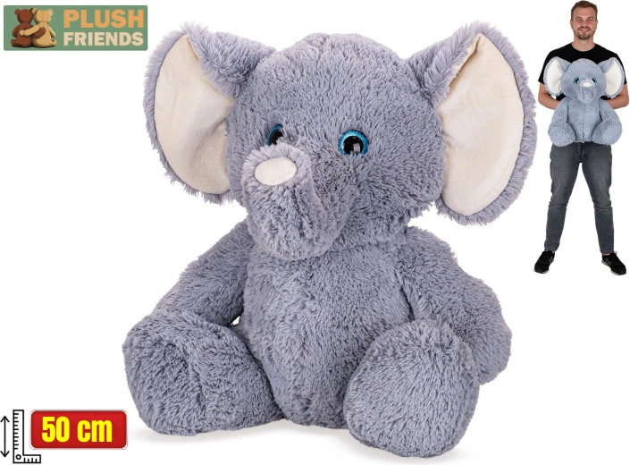 Plush Friends éléphant en peluche assis 50 cm