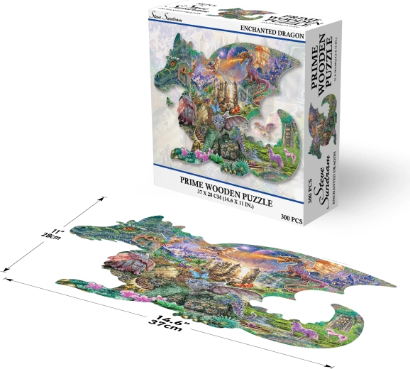 Prime 3D puzzle en bois Dragons enchantés 300 pièces