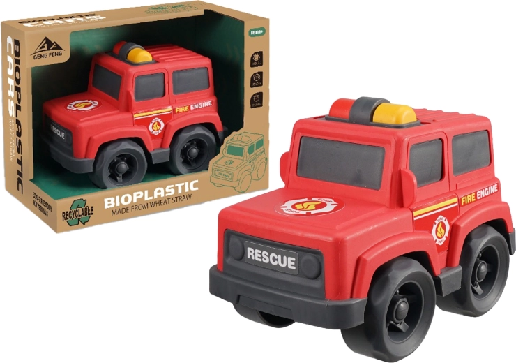 Camion de pompiers en bioplastique 17 cm