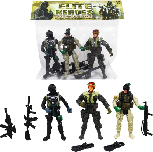 Figurines d'action de soldats série 1 - 3 pièces