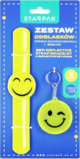 Bracelet réfléchissant et porte-clés smiley