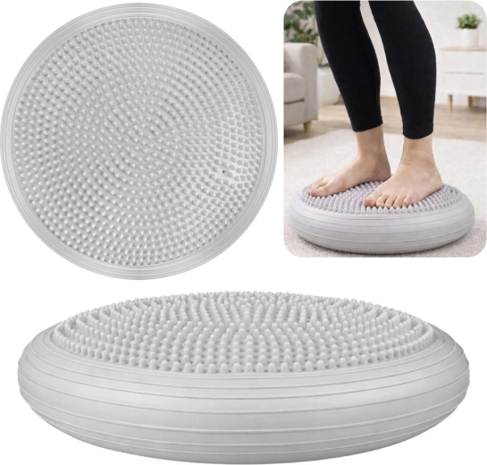 Disque d’équilibre sensomoteur hérisson 34 cm – gris