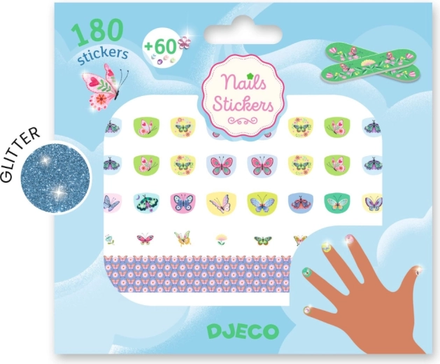 Djeco autocollants pour ongles Papillons