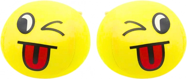 Balle emoji jaune souple 9 cm