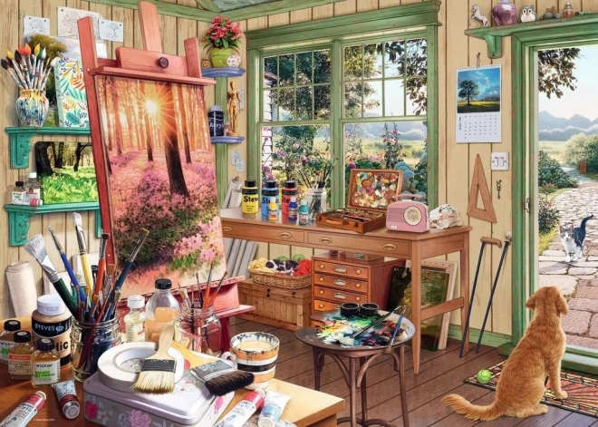 Puzzle Ravensburger Mon refuge : atelier de jardin 1000 pièces