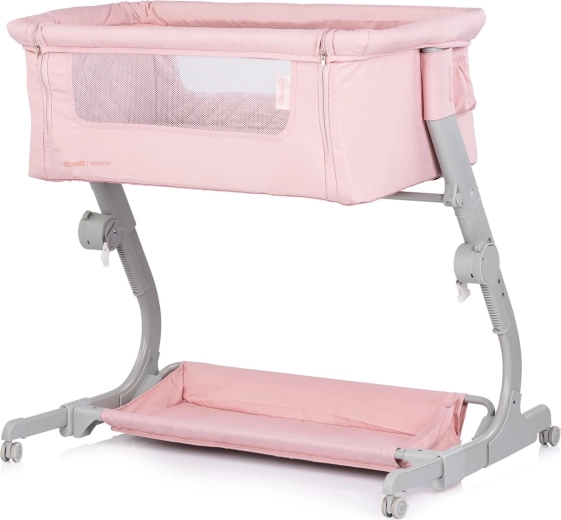 Lit d’appoint et berceau 2-en-1 pour enfant CHIPOLINO Eleganza – rose