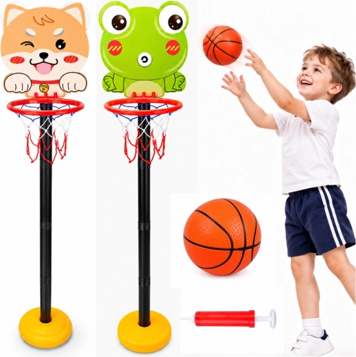 Panier de basket réglable pour enfants avec motif animalier, 110 cm - 1 pièce