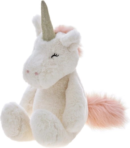 Licorne en peluche Alessio crème 28 cm