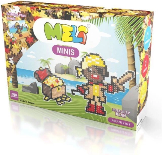 Meli Minis pirates 2-en-1, jeu de construction 500 pièces