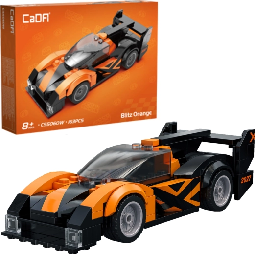 Jeu de construction CaDA voiture de course Blitz Orange 163 pièces