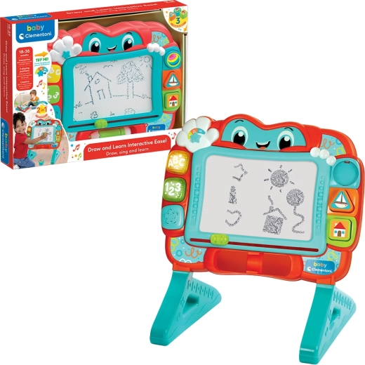 Baby Clementoni mon tableau à dessin magnétique interactif 2-en-1