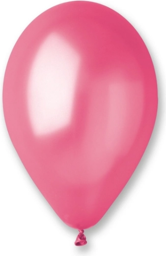 Ballons métalliques 25 cm – rose foncé