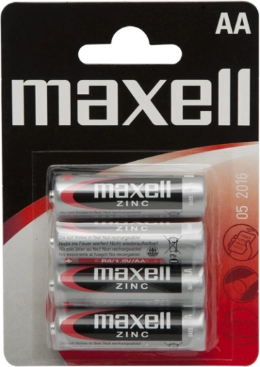Piles zinc-carbone AA R6 1,5 V, 4 pièces
