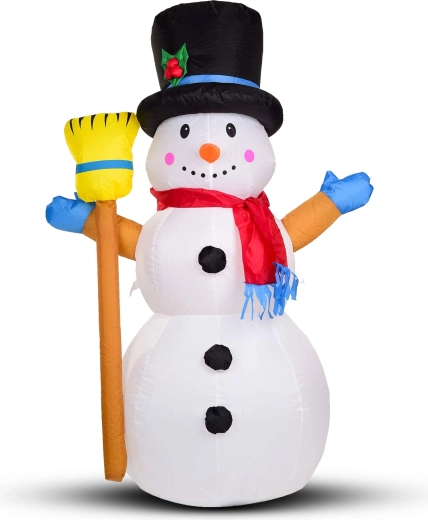 Bonhomme de neige gonflable avec éclairage LED RGB de 120 cm