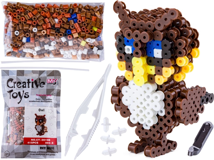 Perles à repasser 3D – hibou (sachet)