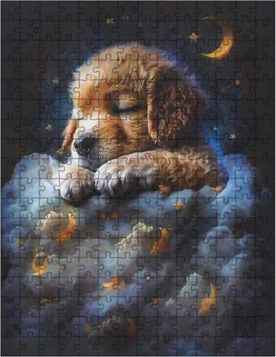 Puzzle pour enfants Le petit chien dans les nuages, 300 pièces