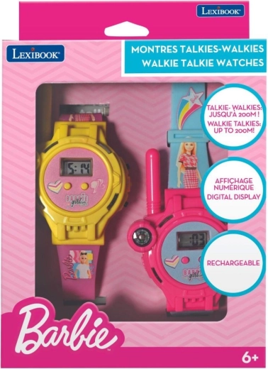 Montre pour enfants avec talkie-walkie BARBIE 200 m – set rechargeable 2 pcs