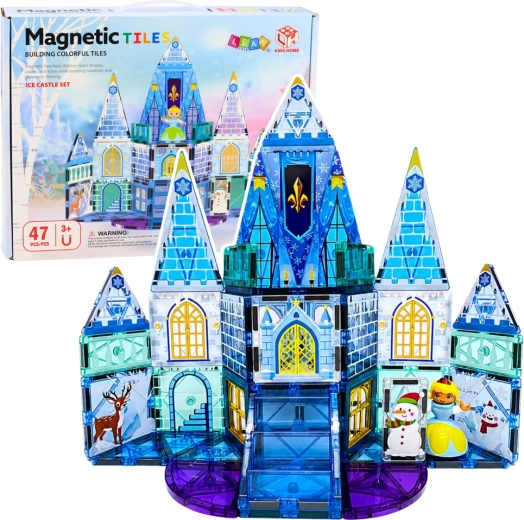 Pièces de construction magnétiques château de glace de la princesse (47 pièces)