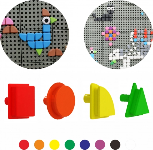 Masterkidz Lot de chevilles en formes géométriques pour tableaux STEM