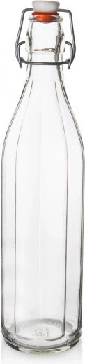 Bouteille en verre avec clip 1 l