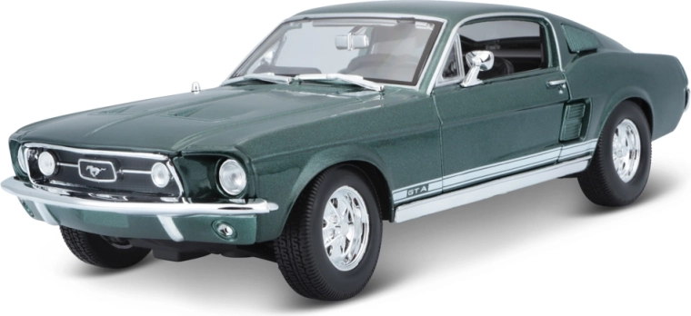 Maisto modèle de voiture Ford Mustang GTA Fastback 1967 1:18 vert métallisé en métal