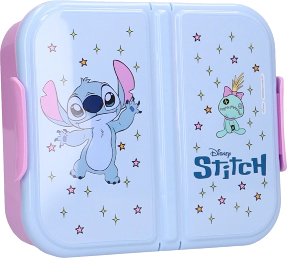 Boîte à goûter Disney Stitch Eat Yum Repeat avec 3 compartiments 15 × 18 × 5 cm