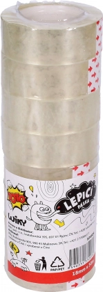 Ruban adhésif transparent 18 mm x 30 m - lot de 8 pièces