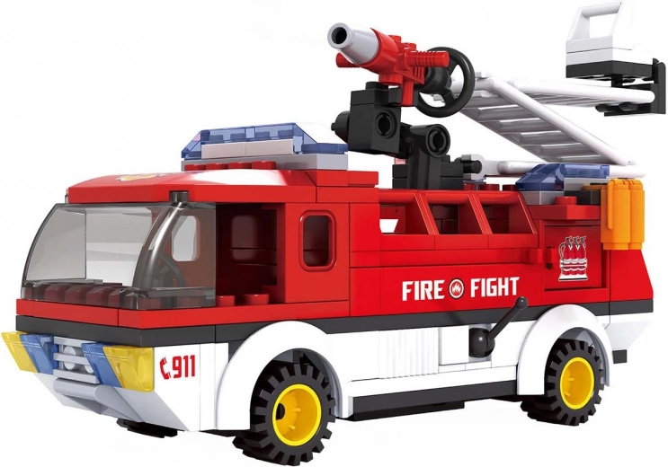 Jeu de construction compatible BLOXO pompiers – voiture, 170 pièces