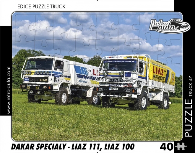 RETRO-AUTA puzzle CAMION Dakar spécial LIAZ 111 et LIAZ 100 – 40 pièces