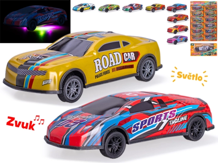 Voiture de course à rétrofriction 12,5 cm avec lumières et sons