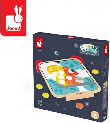 Puzzle magnétique en bois avec tableau J’apprends les couleurs JANOD