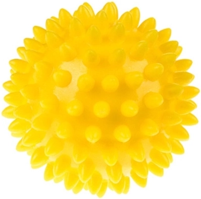 Balle de massage de rééducation Fizjo avec picots 6,6 cm jaune - 1 pièce