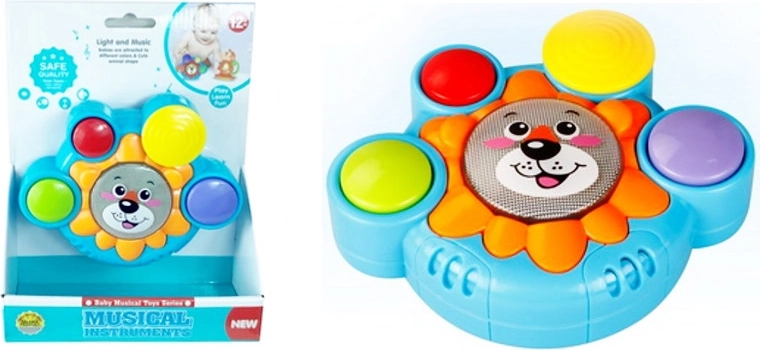 Tambour interactif pour enfants avec lion