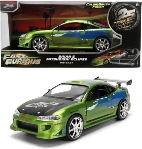 Modèle réduit métallique Jada Mitsubishi Eclipse 1995 du film Fast and Furious à l’échelle 1:24