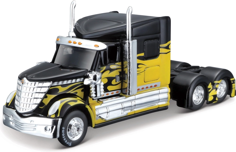 Maisto Design Custom Rigs International Lone Star noir et jaune 1:64