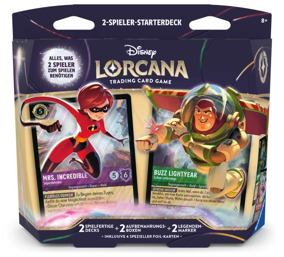 Disney Lorcana set 12 : Contrée sauvage inconnue – kit de démarrage pour deux joueurs (allemand)