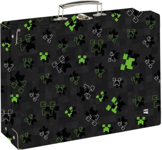 Valise enfant carrée en lamino A4 OXY NEXT Green Cube