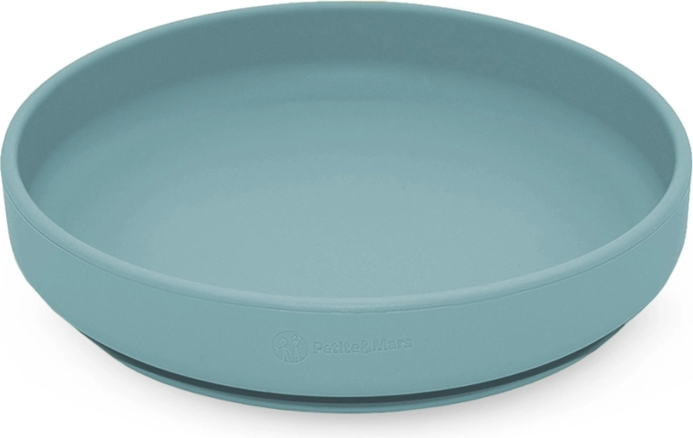 Petite&Mars assiette en silicone avec ventouse Take&Match frosted sky 6m+