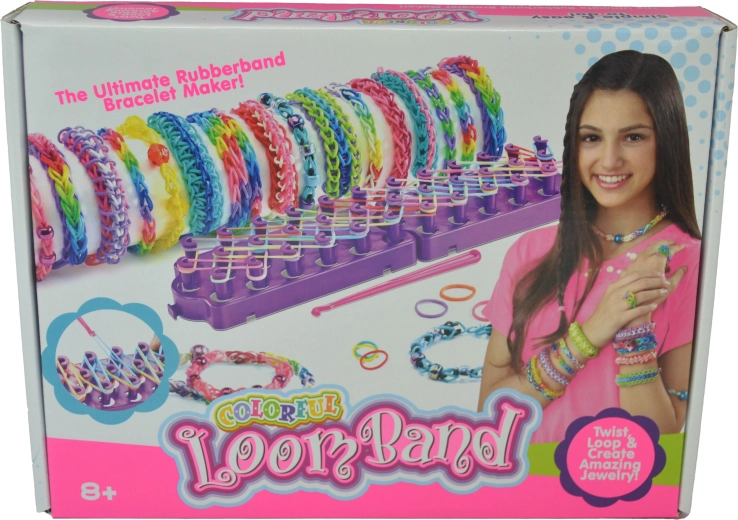 Kit créatif d’élastiques 1200 pcs avec métier à tisser