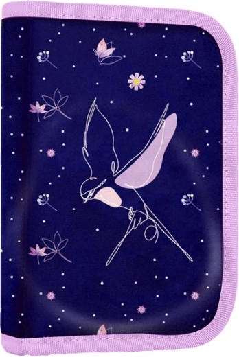 Trousse scolaire à 2 rabats Flowers, vide