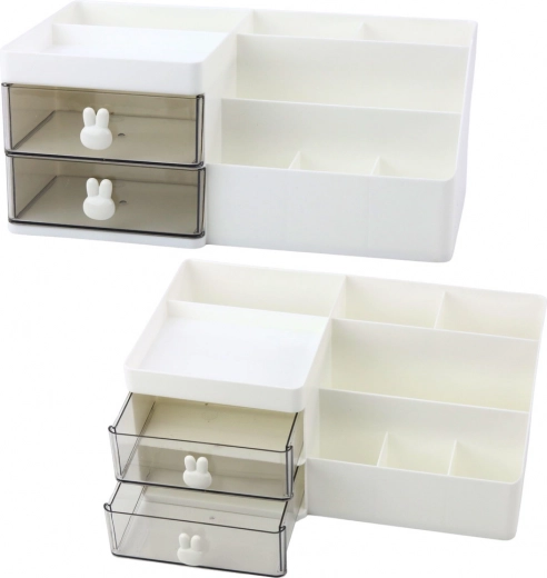 Organisateur de bureau fonctionnel avec compartiments et tiroirs