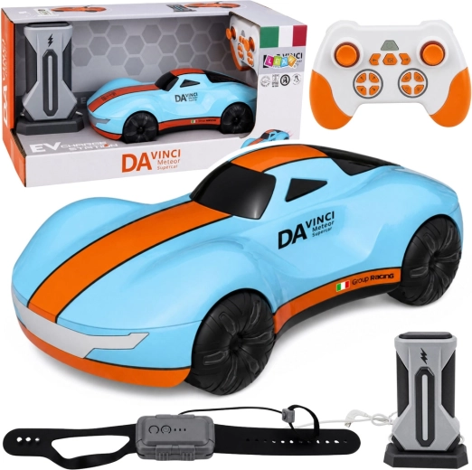 Voiture de course RC télécommandée avec contrôle gestuel, lumières LED et effet de fumée, 1:16 - 1 pièce