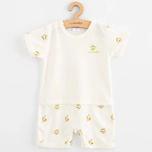 Combinaison d’été pour bébé en coton biologique New Baby Olives
