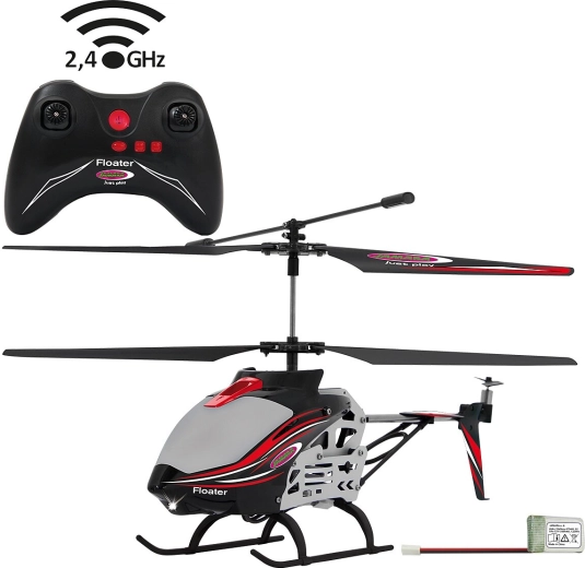 Jamara Floater hélicoptère RC avec maintien automatique de l’altitude 2,4 GHz 3,5 canaux