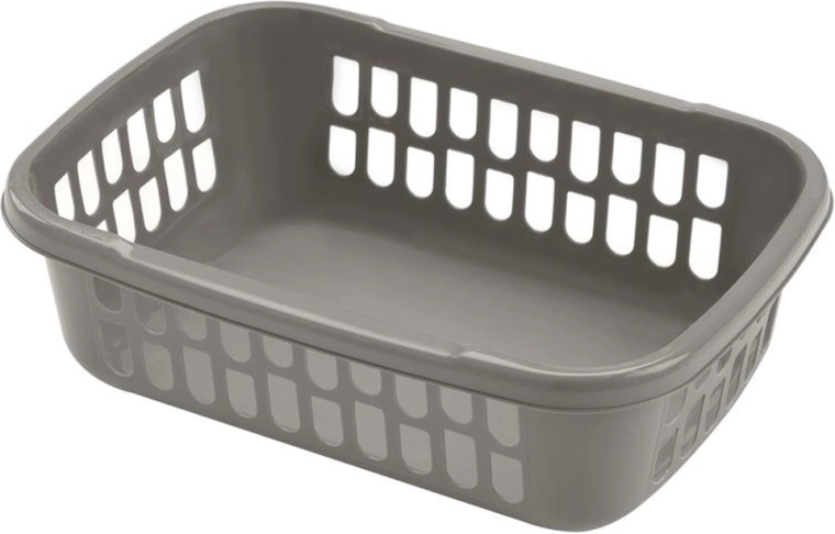 Panier de rangement en plastique HEIDRUN 36 × 27 × 10,5 cm, assortiment de couleurs
